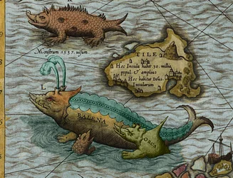 Détail de la Carte marine par Olaus Magnus (1490-1557)