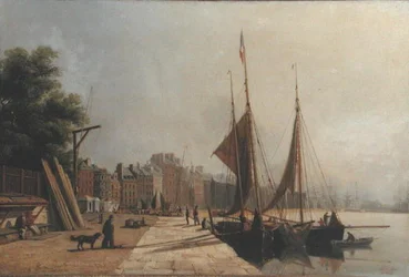 Quai tôt le matin, Le Havre, c.1853
