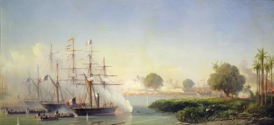 Assaut de la citadelle de Saïgon par le vice-amiral Rigault de Genouilly, 17 février