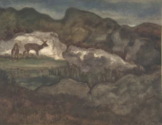 Izards dans les glaciers Chamois des Pyrénées, 1810-75