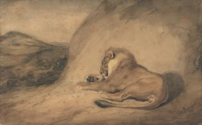 Lion au repos, 1810-75