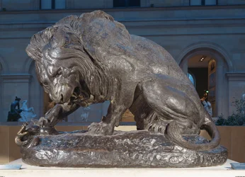 Lion avec un serpent ...
