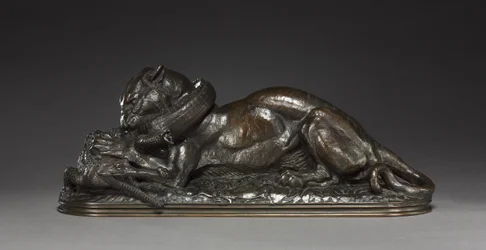 Tigre dévorant un gavial, 1831
