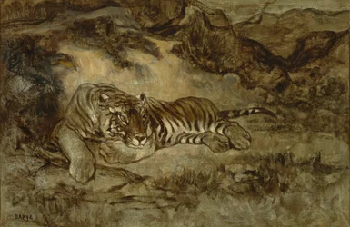 Tigre au repos, vers 1850-70