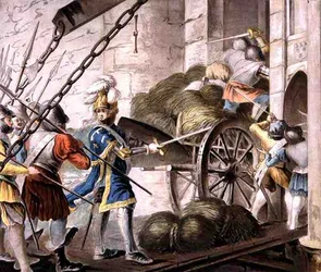 La capture de Chartres, gravé par Roger