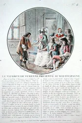 Le Vicomte de Turenne (1611-75) est présenté au Roi Philippe IV (1605-65) d