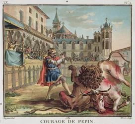 Le courage de Pépin, gravé par Jean Baptiste Morret 1789