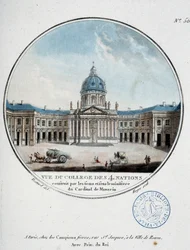 Vue du Collège des Quatre Nations (Institut de France) - dans "Vues pittoresques des principaux édifices de Paris", par Sergent