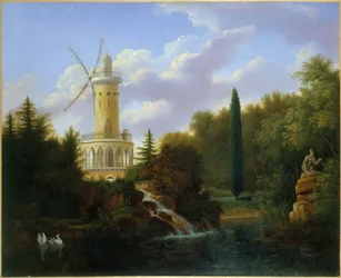 Moulin à vent à la Folie-Beaujon à Paris, 1827