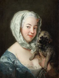 Marie de Rège, née Pesne, avec un carlin