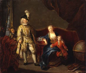 Le capitaine de la Garde suisse von Erlach avec sa famille