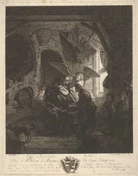 Tobias rendant la vue à son père, 1755