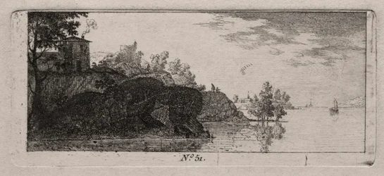 Cottage sur un promontoire rocheux le long d