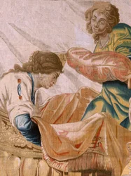 Série Histoire de Thésée. Bacchus prend Ariane pour épouse. Neuvième tapisserie de la série