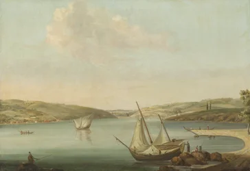 Vue du Bosphore, prise de la hauteur de Beykoz au nord-ouest, avec l