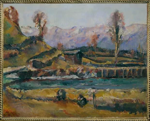 Paysage près de Maishofen, Autriche (peinture sur toile)