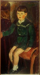 Fils Peter (assis)