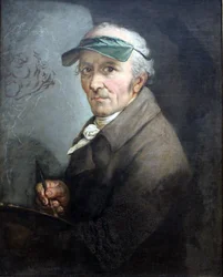 French : Autoportrait avec écran oculaire Self-Portrait with Eye-shade