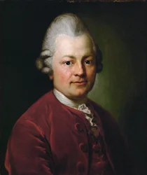 Gotthold Ephraim Lessing, poète allemand (huile sur toile)