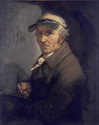 Autoportrait avec visière oculaire