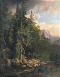 Des forêts de montagne de Styrie près de Neuberg