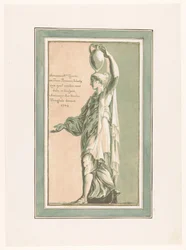 Femme marchant avec un vase
