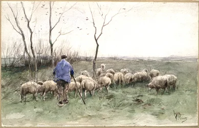 Un berger et son troupeau