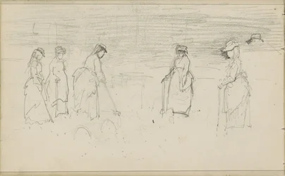 Femmes jouant au croquet