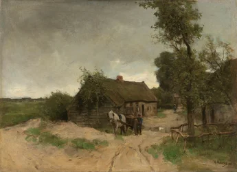 Petite maison sur le chemin de sable