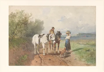 Conversation sur un chemin de campagne