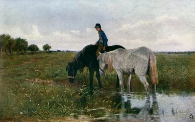 Abreuvement des chevaux, 1871