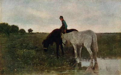 Abreuvement des chevaux, 1871, 1913