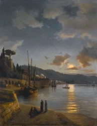 Un port turc au clair de lune