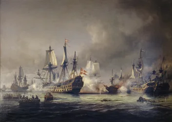 Un épisode de la bataille navale dans la baie de Køge 1677