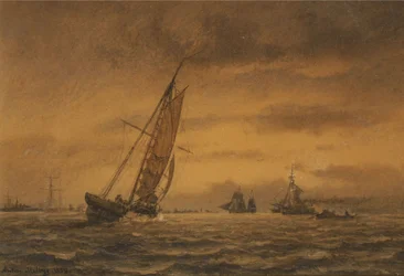 Nombreux voiliers en mer