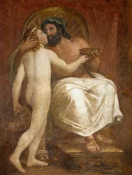 Jupiter embrassant Ganymède