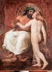 Jupiter et Ganymède. Zeus embrassant son amant Ganymède. XVIIIe siècle. Dimensions : 178,7 x 137 cm. Rome, Galleria Nazionale Corsini