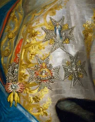 Portrait de Don Luis Antonio Jaime de Bourbon, par Anton Raphael Mengs (détail), vers 1774