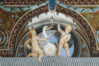 Putti avec un pélican, par Anton Raphael Mengs (détail)
