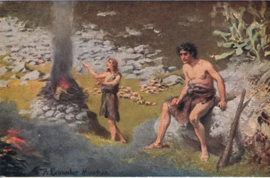 Caïn et Abel, de Hulberts Story of the Bible publié par The John Winston Company, 1932