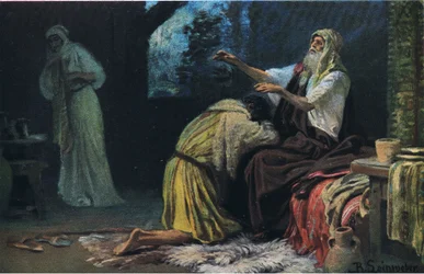 Isaac bénissant Jacob, de Hulberts Story of the Bible publié par The John Winston Company, 1932