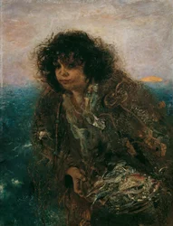 Enfant pêcheur italien