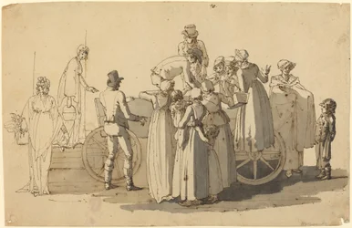 Scène de marché