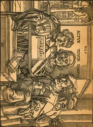 Une rare gravure sur bois par Anton Von Worms, 1899