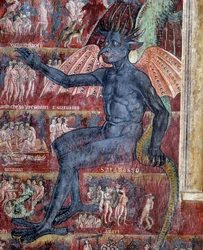 Le diable en enfer, détail (fresque)