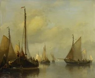 Bateaux de pêche sur une eau calme