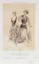 M. Ibos et Mlle Richard en duc de Mantoue et Madeleine dans Rigoletto de Verdi, 1885
