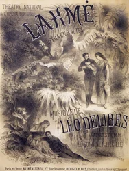 Affiche pour Lakmé, opéra avec livret d