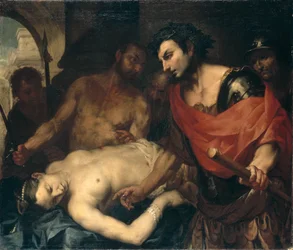 Néron (37-68 après J.-C.) avec le cadavre de sa mère Agrippine (15-59 après J.-C.)