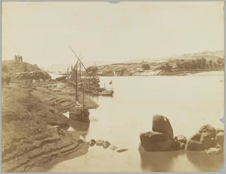 Assouan, vue du Nil depuis la rive est